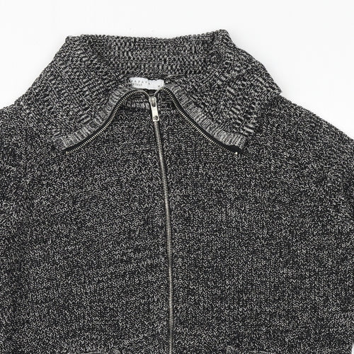 Papaya Womens Grey Collared 100% Cotton Full Zip Jumper Size M