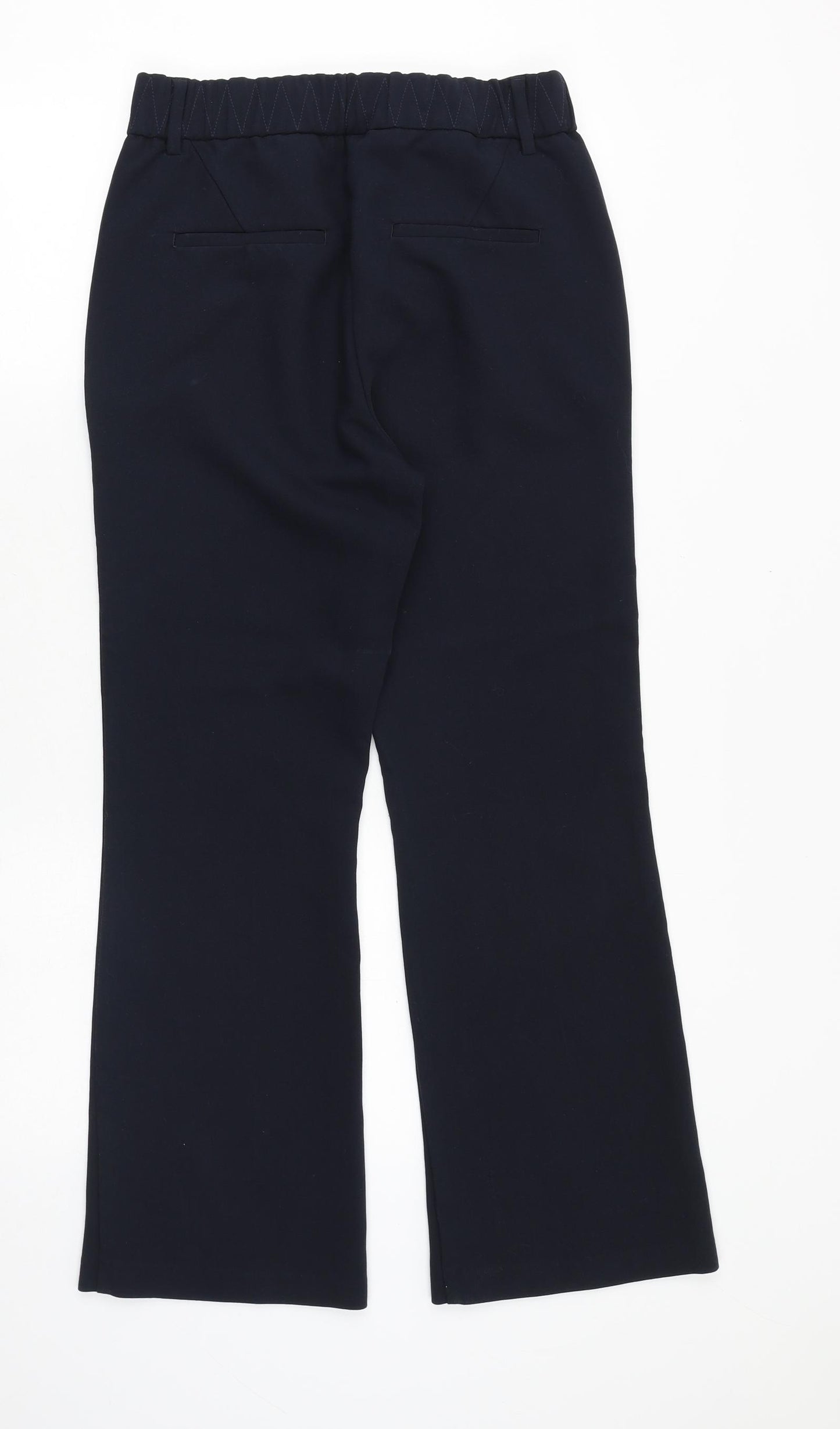 NEXT Womens Blue Polyester Trousers Size 10 Regular Zip