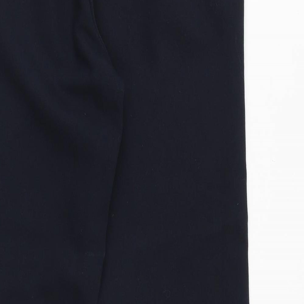 NEXT Womens Blue Polyester Trousers Size 10 Regular Zip