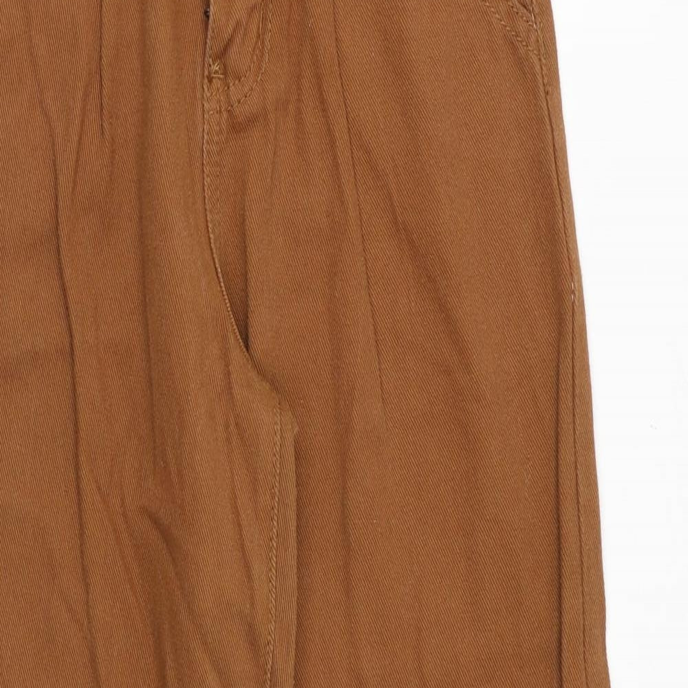 SheIn Womens Brown Cotton Straight Jeans Size XS Regular Zip