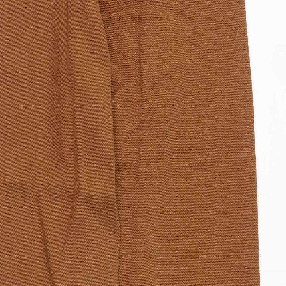 SheIn Womens Brown Cotton Straight Jeans Size XS Regular Zip