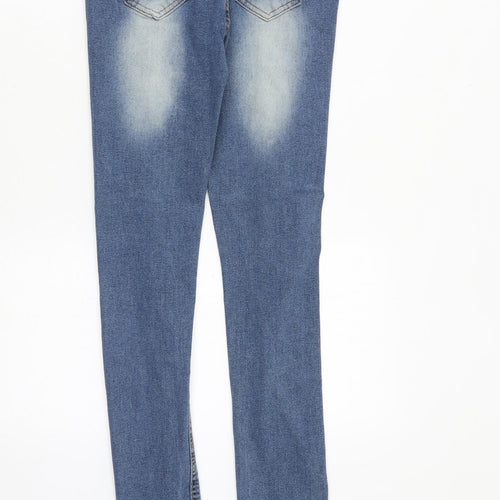 Falmer heritage Womens Blue Cotton Skinny Jeans Size 26 Regular Zip