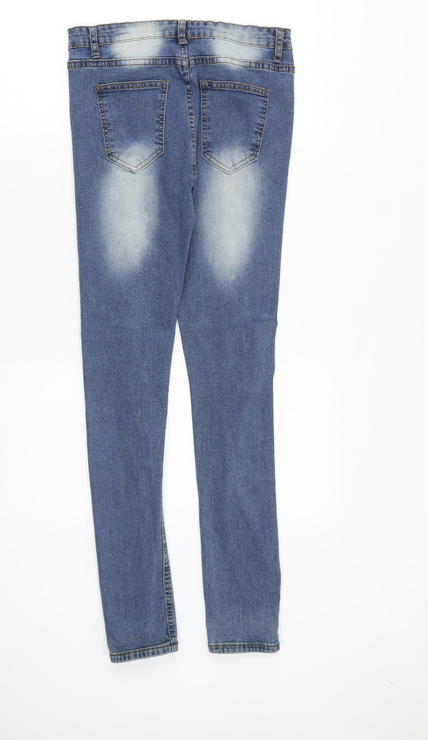 Falmer heritage Womens Blue Cotton Skinny Jeans Size 26 Regular Zip