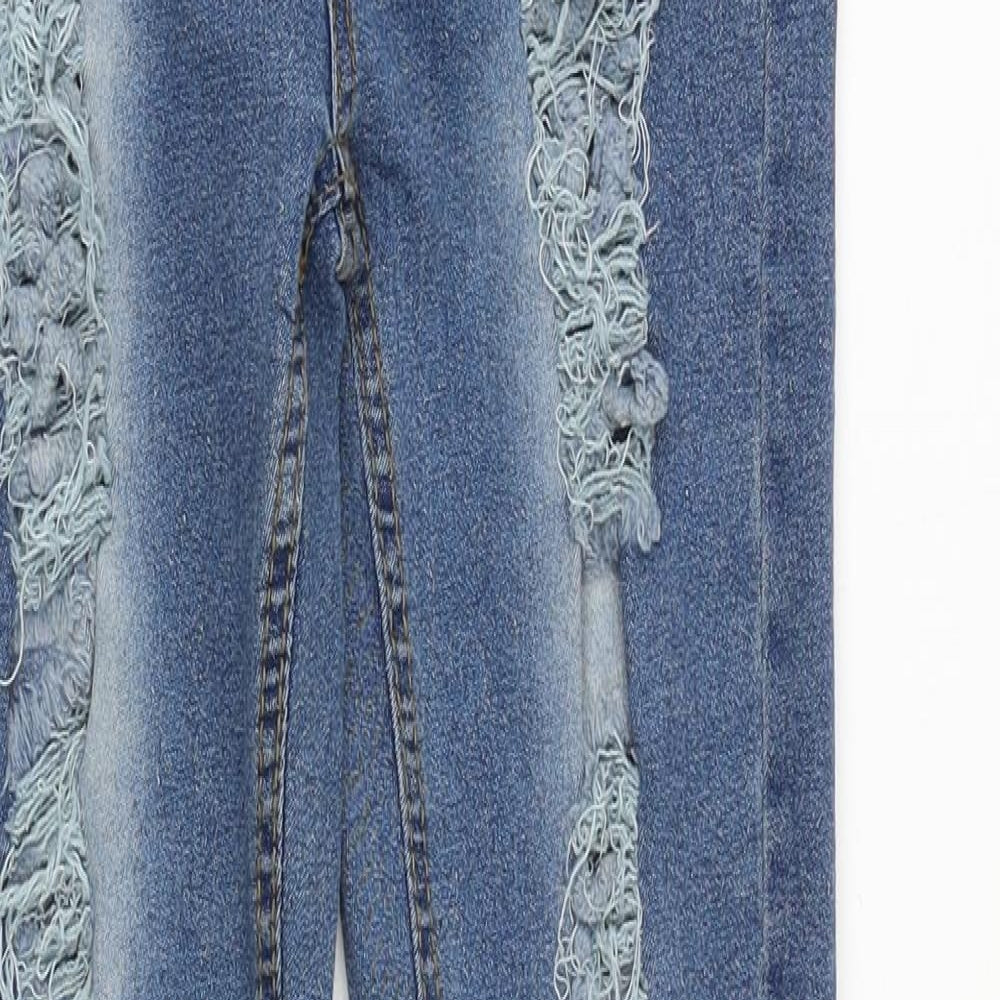 Falmer heritage Womens Blue Cotton Skinny Jeans Size 26 Regular Zip