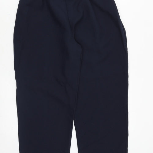 Preworn Womens Blue Polyester Cropped Trousers Size S Regular