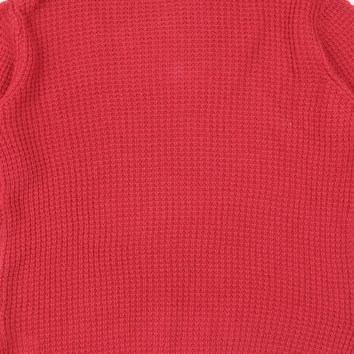 Damart Womens Pink Mock Neck Acrylic Pullover Jumper Size 10