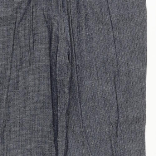 Marks and Spencer Womens Grey Polyester Trousers Size 16 Regular Zip