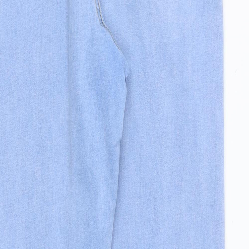 Denim & Co. Womens Blue Cotton Skinny Jeans Size 14 Slim Zip