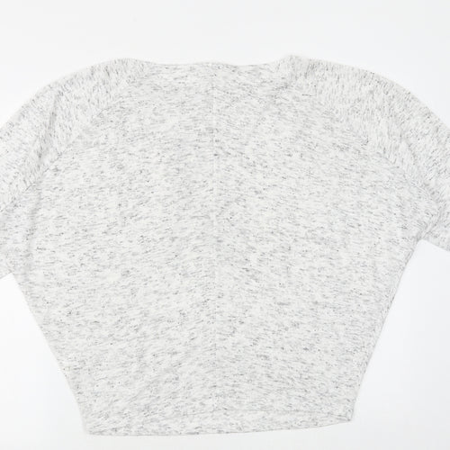 River Island Womens Grey Viscose Basic T-Shirt Size 10 Round Neck - J'aime