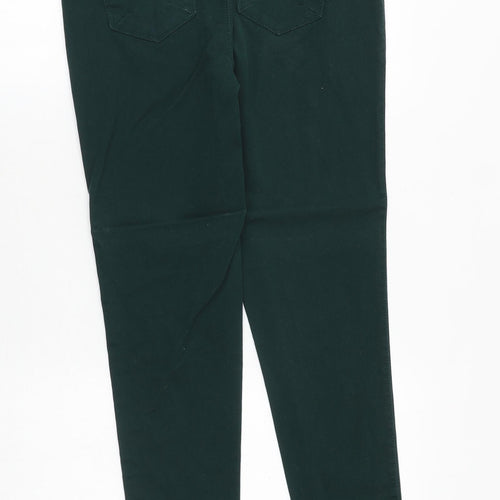 Denim & Co. Womens Green Cotton Skinny Jeans Size 8 Regular Zip