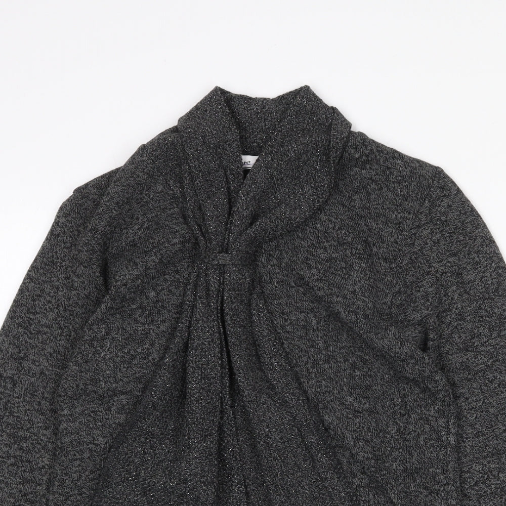 Pure & Natural Womens Grey V-Neck Acrylic Pullover Jumper Size S - Size S/M