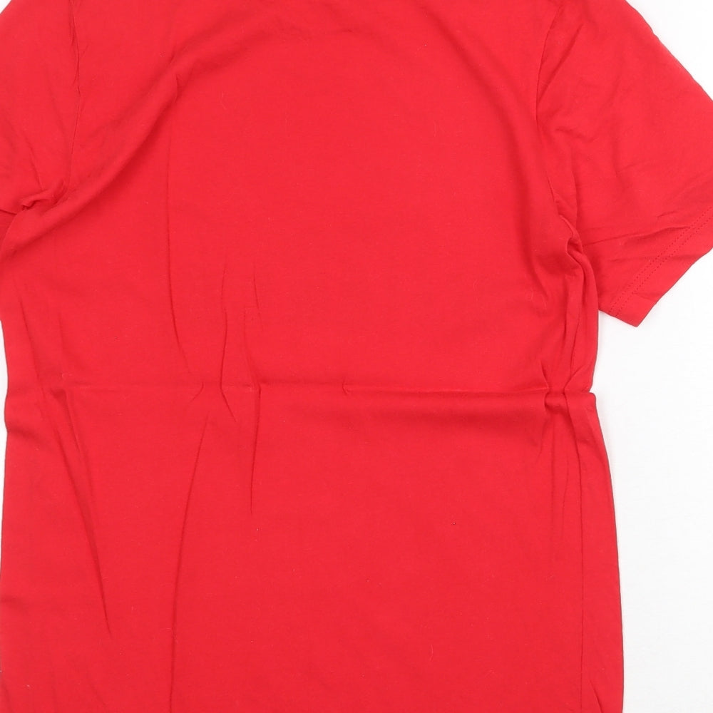 Bella + Canvas Womens Red 100% Cotton Basic T-Shirt Size M Round Neck - Straight outta pontypool