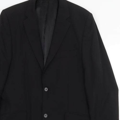 Burton Mens Black Wool Jacket Suit Jacket Size 38 Regular