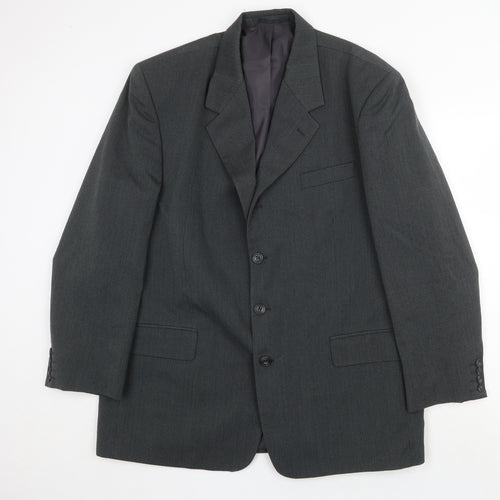 Victoria Mens Grey Polyester Jacket Suit Jacket Size 44 Regular