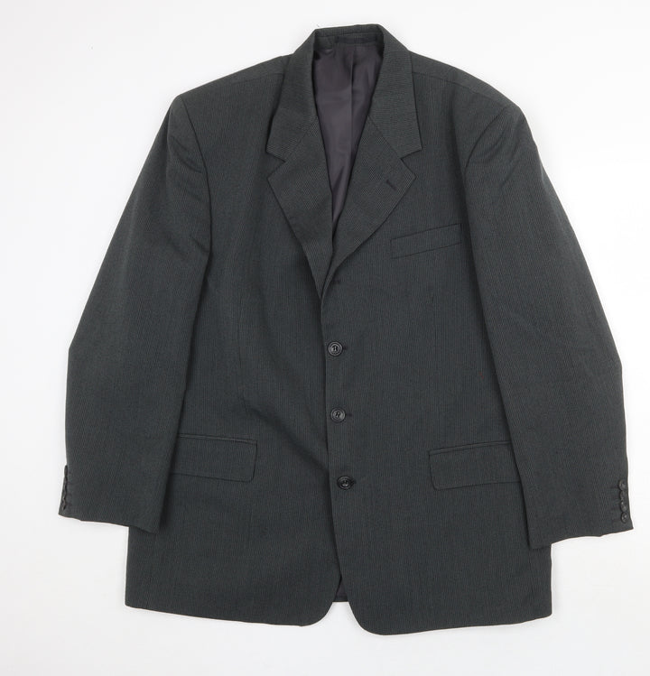 Victoria Mens Grey Polyester Jacket Suit Jacket Size 44 Regular