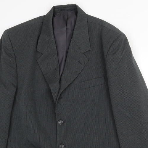 Victoria Mens Grey Polyester Jacket Suit Jacket Size 44 Regular