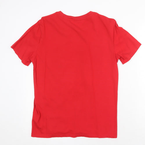 Stanley / Stella Mens Red Cotton T-Shirt Size S Round Neck - Liverpool