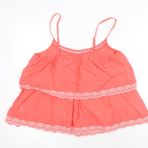 Atmos & Here Womens Pink 100% Cotton Basic Tank Size 8 Square Neck
