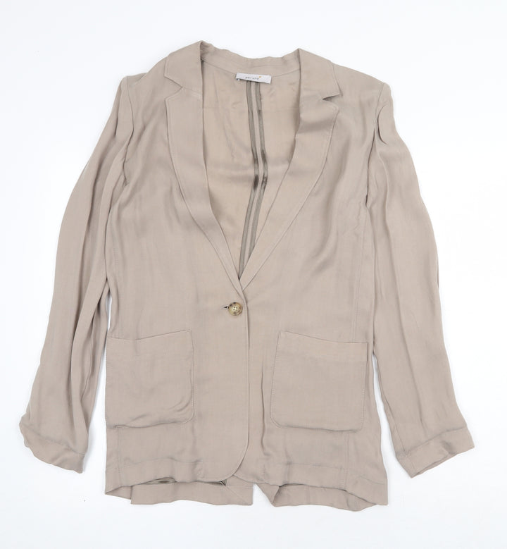 Marks and Spencer Womens Beige Jacket Blazer Size 8 Button