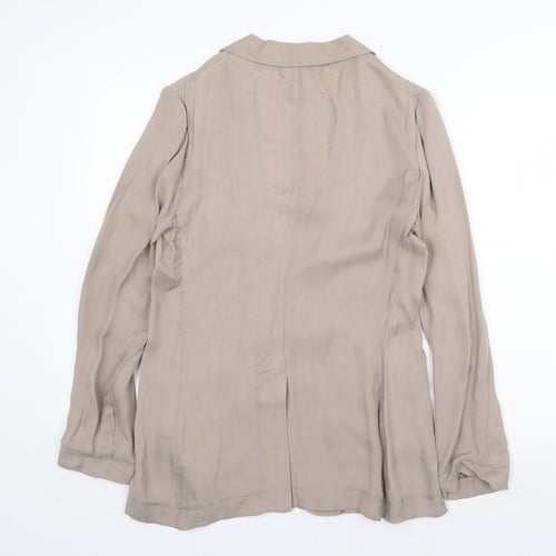 Marks and Spencer Womens Beige Jacket Blazer Size 8 Button