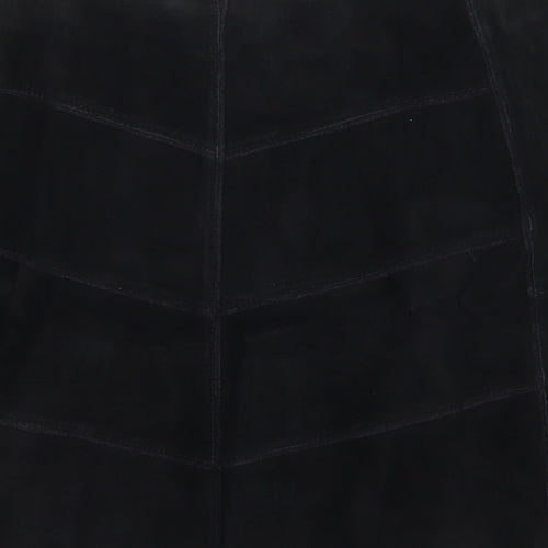 VILA Womens Black Polyester A-Line Skirt Size L Zip