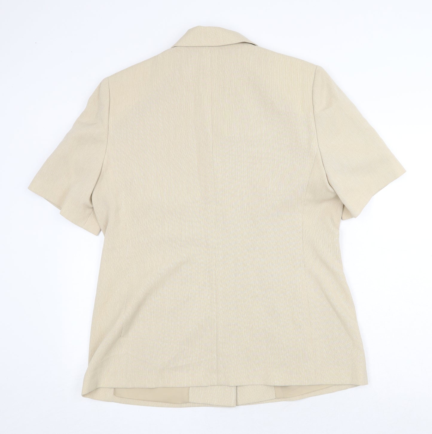 Canda Womens Beige Jacket Blazer Size 18 Button