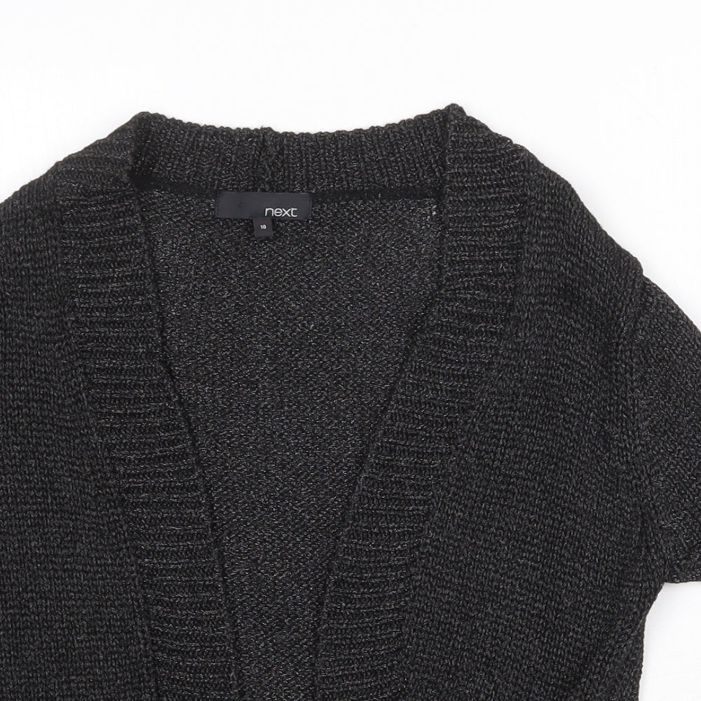NEXT Womens Grey V-Neck Viscose Cardigan Jumper Size 10