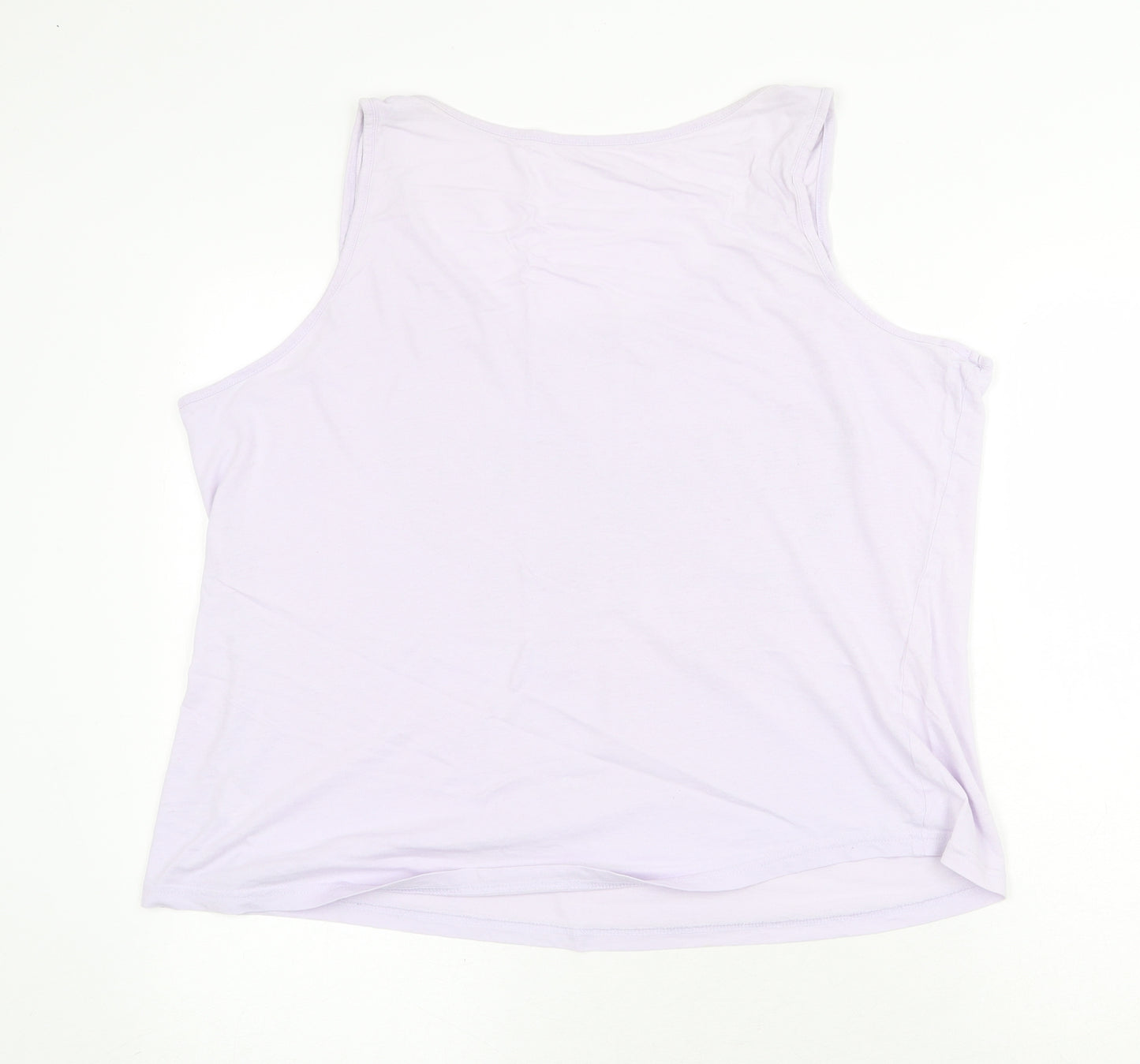 George Womens Purple 100% Cotton Basic Tank Size 16 Round Neck - Butterfly Print, Size 16/18