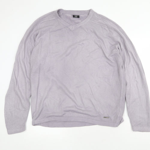 NEXT Mens Purple Acrylic Pullover Sweatshirt Size L