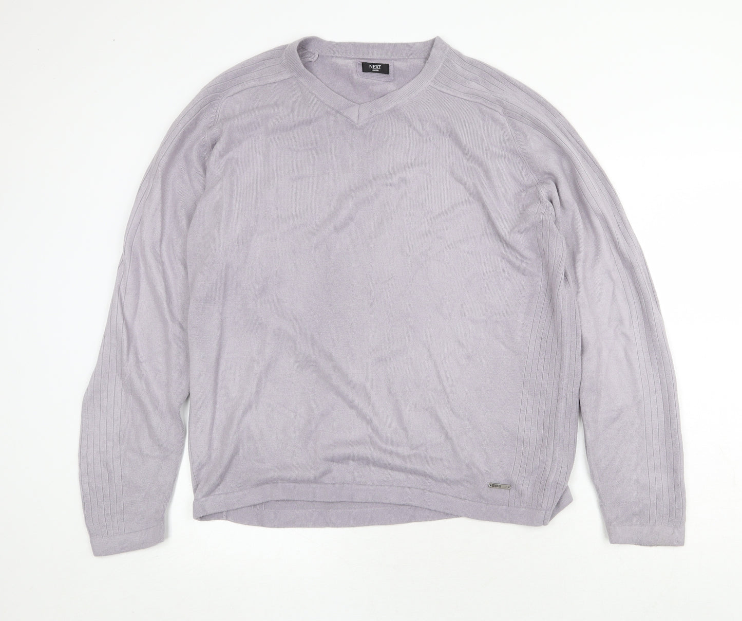 NEXT Mens Purple Acrylic Pullover Sweatshirt Size L