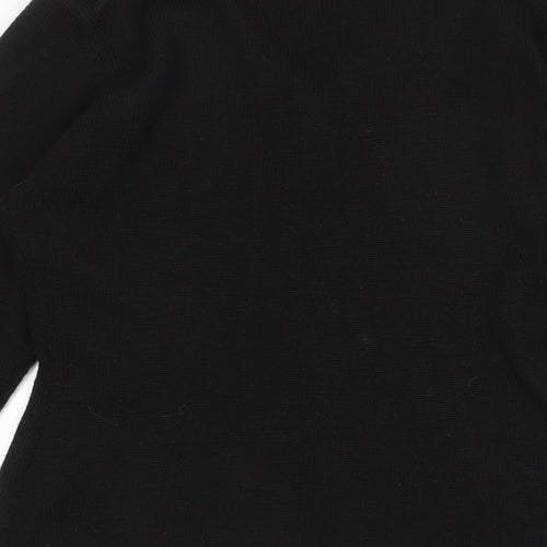Marks and Spencer Womens Black V-Neck Acrylic Cardigan Jumper Size 10
