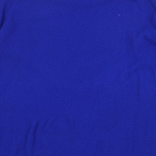 Boohoo Womens Blue Boat Neck Acrylic Pullover Jumper Size 12