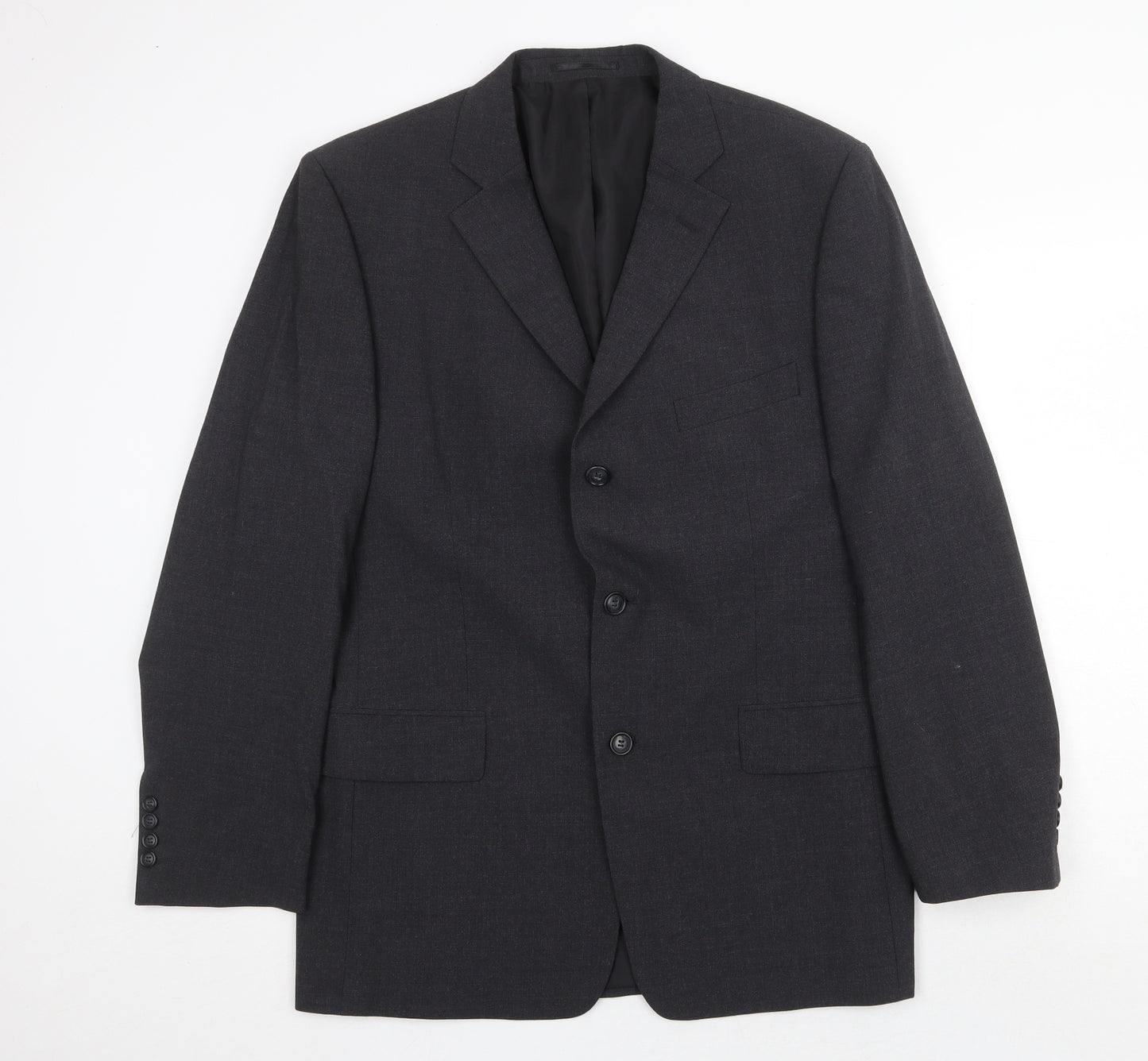 Armando Mens Grey Wool Jacket Suit Jacket Size 42 Regular