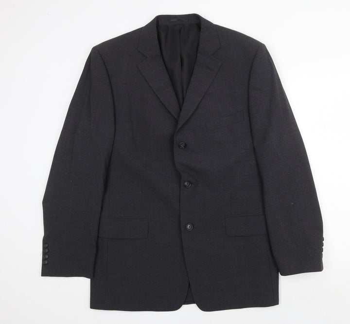 Armando Mens Grey Wool Jacket Suit Jacket Size 42 Regular