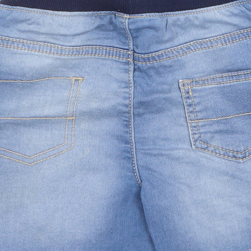 Nutmeg Baby Blue Cotton Cropped Jeans Size 9-12 Months Drawstring