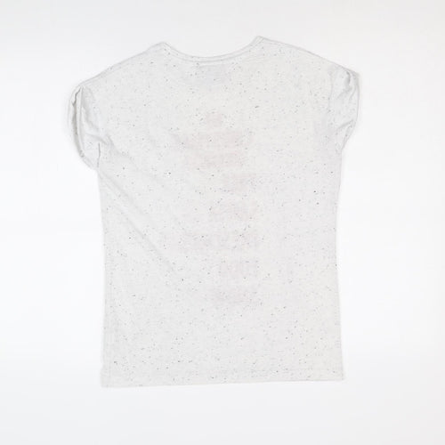 Primark Girls Grey Polyester Basic T-Shirt Size 12-13 Years Round Neck Pullover - My Christmas Checklist