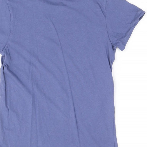 Matalan Boys Blue 100% Cotton Basic T-Shirt Size 8 Years Round Neck Pullover