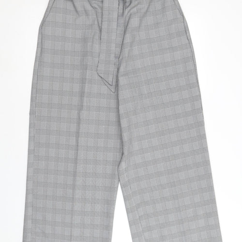 Bazza Womens Black Geometric Polyester Trousers Size 16 Regular