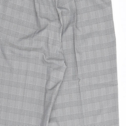 Bazza Womens Black Geometric Polyester Trousers Size 16 Regular