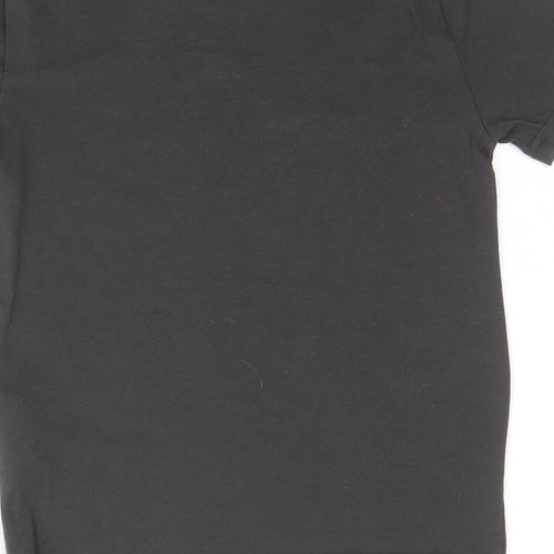 Abercrombie & Fitch Boys Grey 100% Cotton Basic T-Shirt Size 3-4 Years Round Neck Pullover - a&f 1892