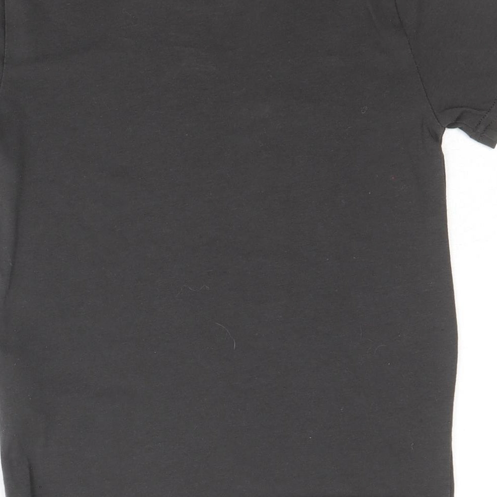 Abercrombie & Fitch Boys Grey 100% Cotton Basic T-Shirt Size 3-4 Years Round Neck Pullover - a&f 1892