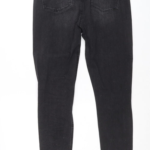 Denim & Co. Womens Black Cotton Skinny Jeans Size 12 Regular Zip