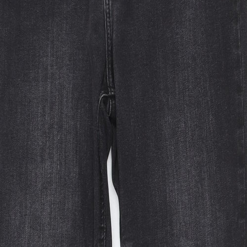 Denim & Co. Womens Black Cotton Skinny Jeans Size 12 Regular Zip