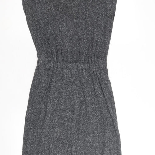 Topshop Womens Green Polyester A-Line Size 6 Round Neck Pullover