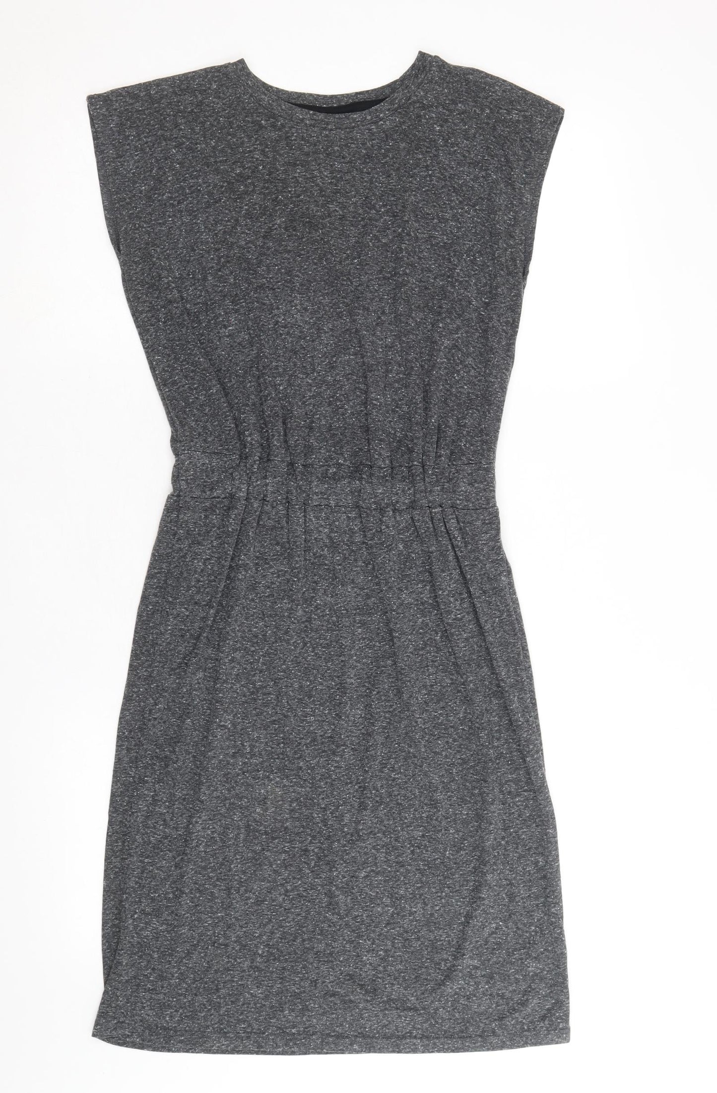 Topshop Womens Green Polyester A-Line Size 6 Round Neck Pullover