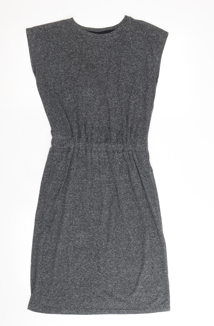 Topshop Womens Green Polyester A-Line Size 6 Round Neck Pullover