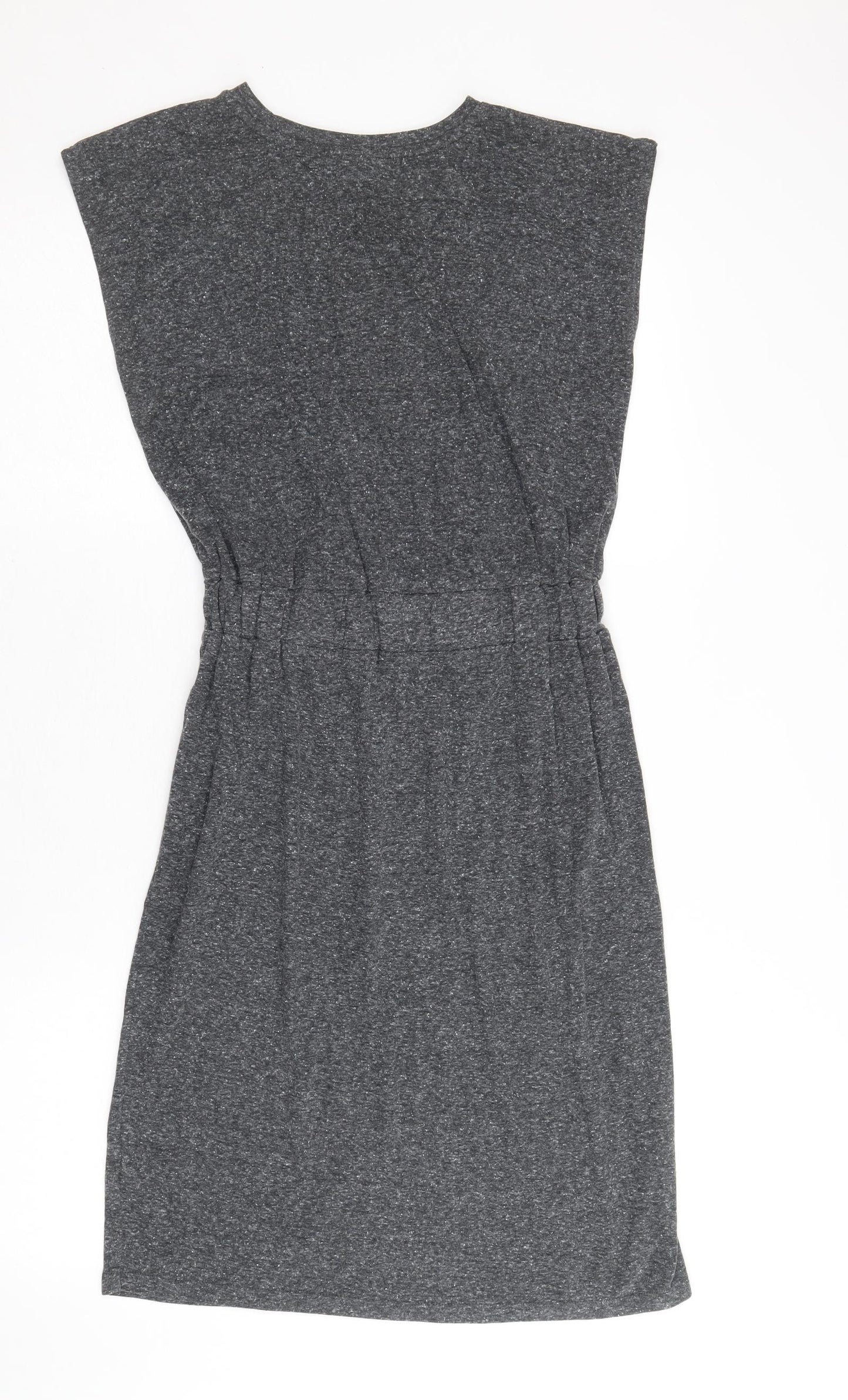 Topshop Womens Green Polyester A-Line Size 6 Round Neck Pullover