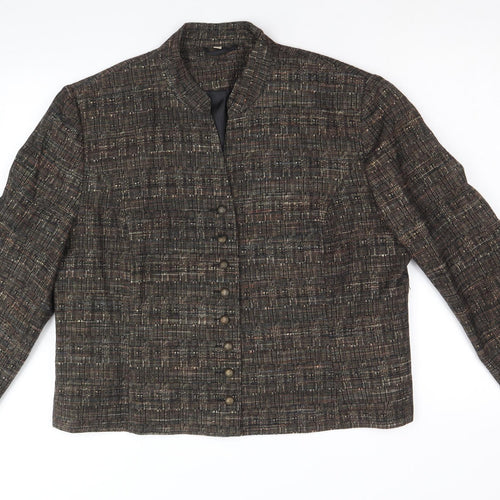 EWM Womens Grey Jacket Blazer Size 20 Button
