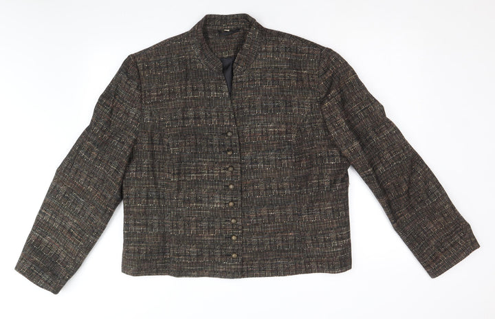 EWM Womens Grey Jacket Blazer Size 20 Button
