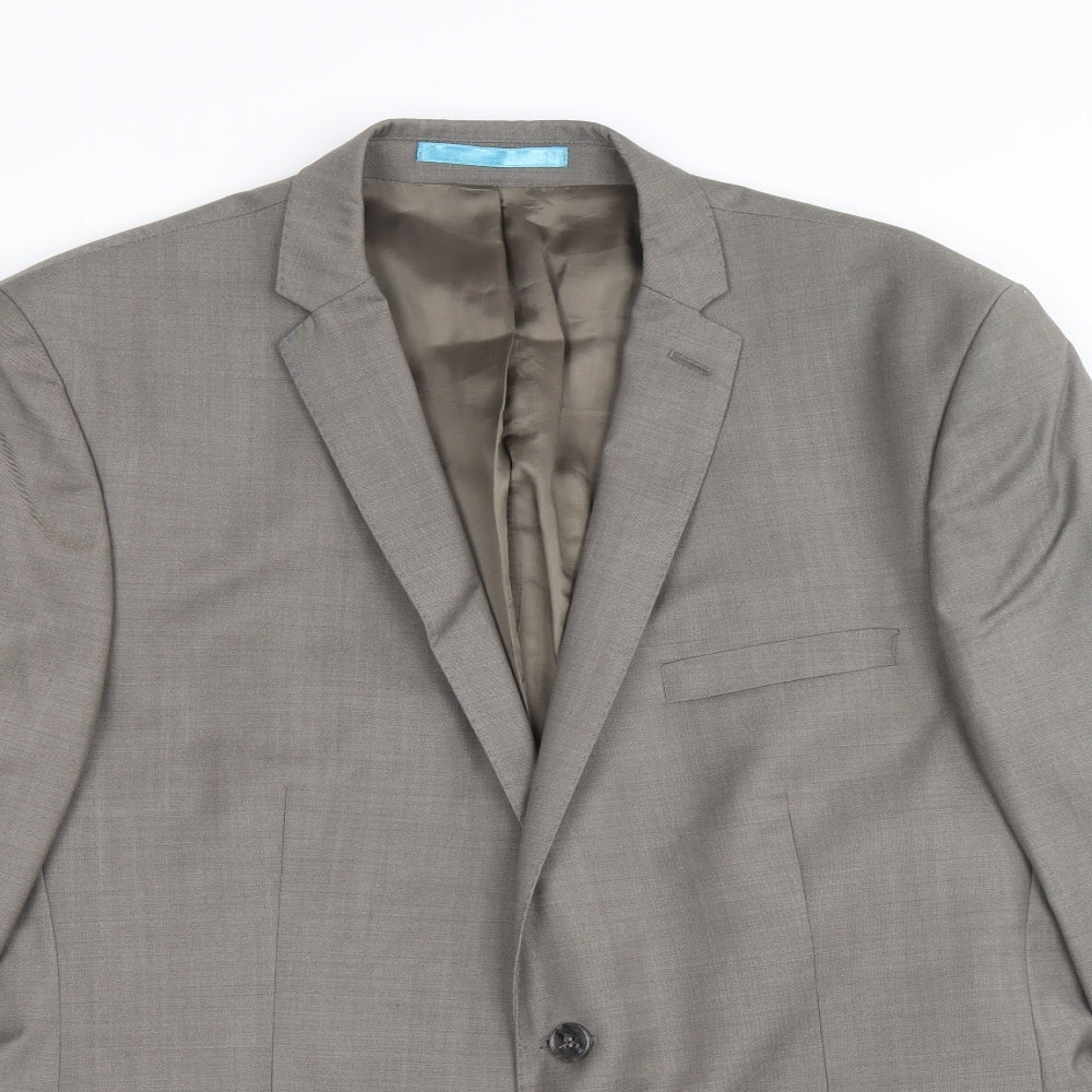 Burton Mens Brown Wool Jacket Suit Jacket Size 42 Regular